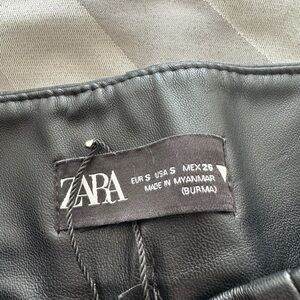 Faux leather full length pants